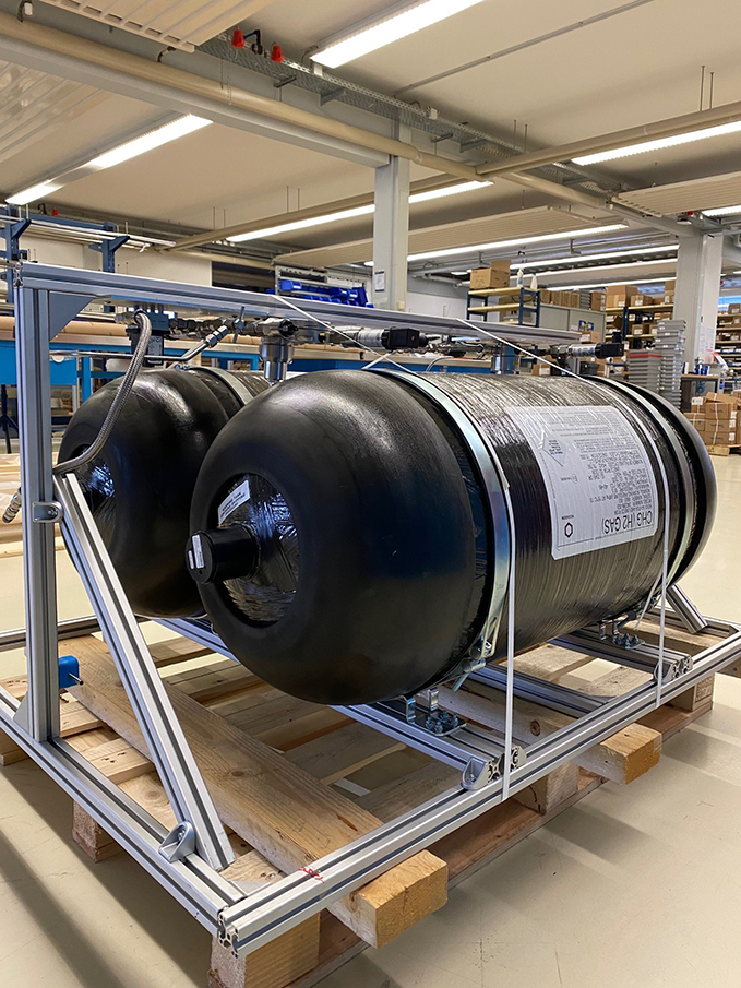 Wasserstoff als Energiespeicher zum elektrischen Laden von Fahrzeugen
